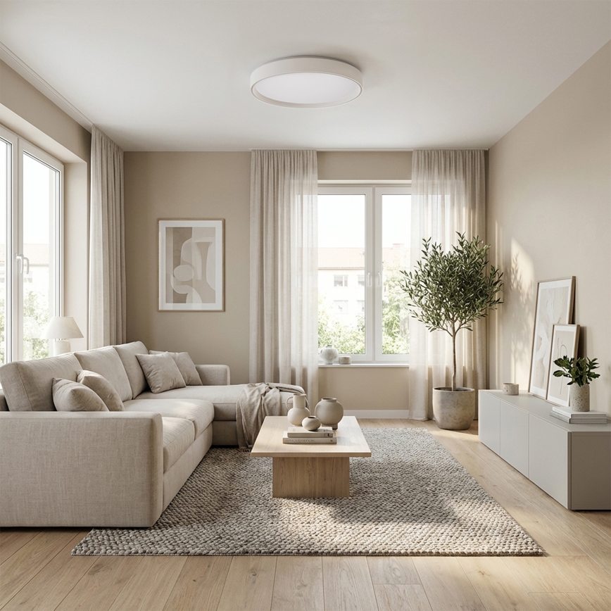 Brilagi - LED-himmennettävä kattovalaisin NANCI LED/60W/230V 3000-6500K halkaisija 49 cm valkoinen + kaukosäädin