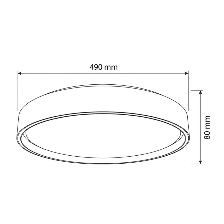 Brilagi - LED-himmennettävä kattovalaisin NANCI LED/60W/230V 3000-6500K halkaisija 49 cm valkoinen + kaukosäädin