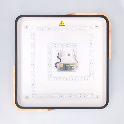 Brilagi - PILANA himmennettävä LED-kattovalaisin LED/48W/230V 3000-6500K tammi/musta 42x42 cm + kaukosäädin