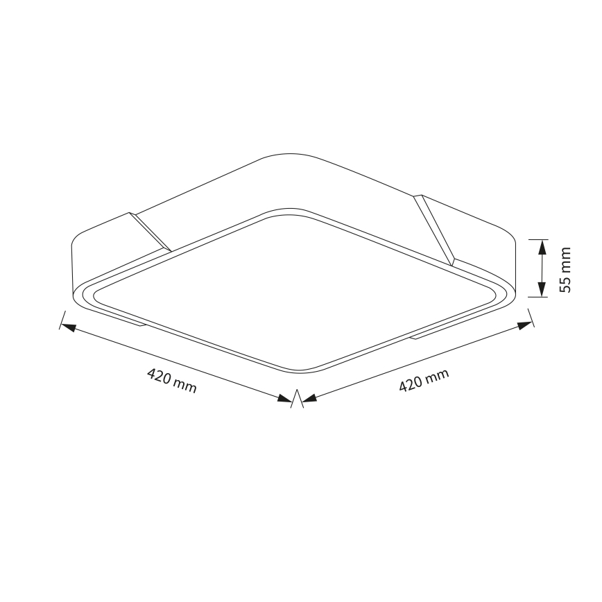 Brilagi - himmennettävä LED-kattovalaisin PILANA LED/48W/230V 3000-6500K tammi/valkoinen 42x42 cm + kaukosäädin