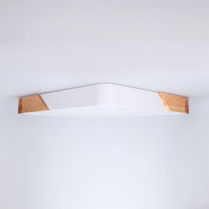 Brilagi - himmennettävä LED-kattovalaisin PILANA LED/48W/230V 3000-6500K tammi/valkoinen 42x42 cm + kaukosäädin