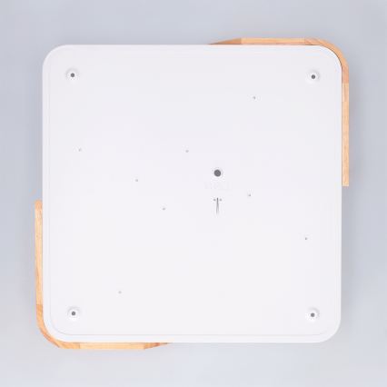 Brilagi - himmennettävä LED-kattovalaisin PILANA LED/48W/230V 3000-6500K tammi/valkoinen 42x42 cm + kaukosäädin