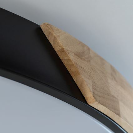 Brilagi - LED himmennettävä kattovalaisin PILANA LED/72W/230V 3000-6500K tammi/musta halkaisija 80 cm + kaukosäädin