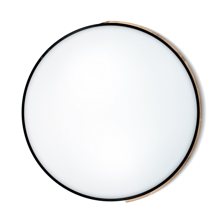 Brilagi - LED himmennettävä kattovalaisin PILANA LED/72W/230V 3000-6500K tammi/musta halkaisija 80 cm + kaukosäädin