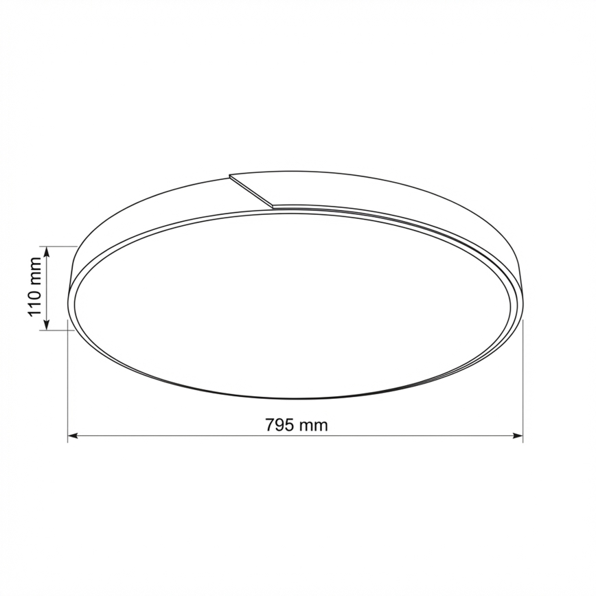 Brilagi - LED himmennettävä kattovalaisin PILANA LED/72W/230V 3000-6500K tammi/musta halkaisija 80 cm + kaukosäädin