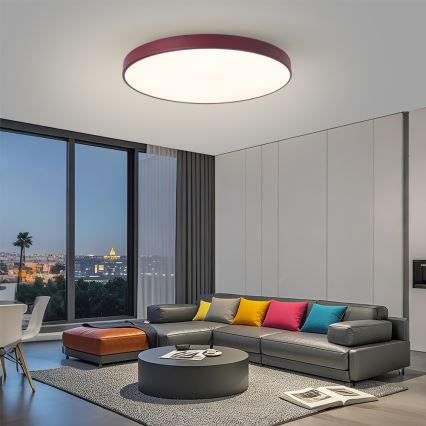 Brilagi - Himennettävä LED-valaisin POOL SMART LED/100W/230V Ø 80 cm, Wi-Fi Tuya + kaukosäädin, burgundinpunainen