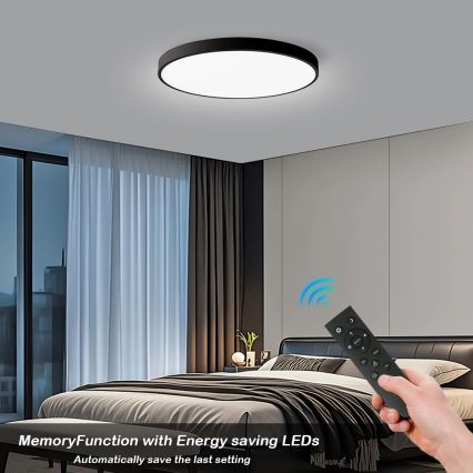 Brilagi - Himennettävä LED-kattovalaisin POOL SMART LED/128W/230V 3000-6000K halkaisija 100 cm Wi-Fi Tuya musta + kaukosäädin