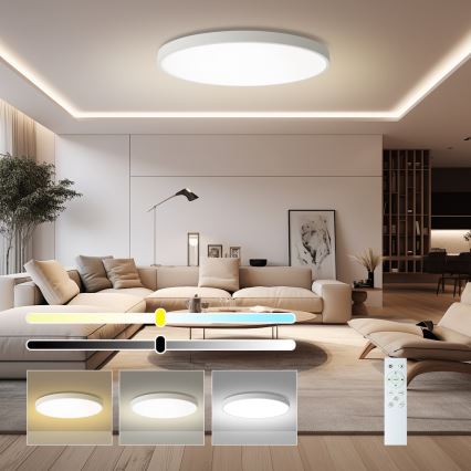 Brilagi - LED-himmennettävä kattovalaisin POOL SMART LED/128W/230V 3000–6000K halkaisija 100 cm Wi-Fi Tuya valkoinen + kaukosäädin