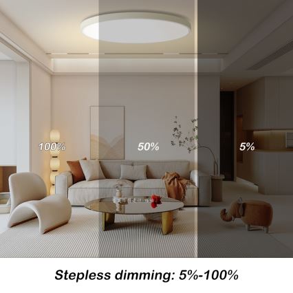 Brilagi - LED-himmennettävä kattovalaisin POOL SMART LED/128W/230V 3000–6000K halkaisija 100 cm Wi-Fi Tuya valkoinen + kaukosäädin