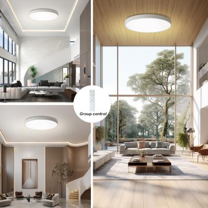 Brilagi - LED-himmennettävä kattovalaisin POOL SMART LED/128W/230V 3000–6000K halkaisija 100 cm Wi-Fi Tuya valkoinen + kaukosäädin