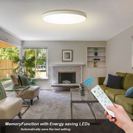 Brilagi - LED-himmennettävä kattovalaisin POOL SMART LED/128W/230V 3000–6000K halkaisija 100 cm Wi-Fi Tuya valkoinen + kaukosäädin