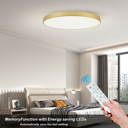 Brilagi - LED-himmennettävä kattovalaisin POOL SMART LED/180W/230V 3000-6000K 120 cm kultainen Wi-Fi Tuya + kaukosäädin