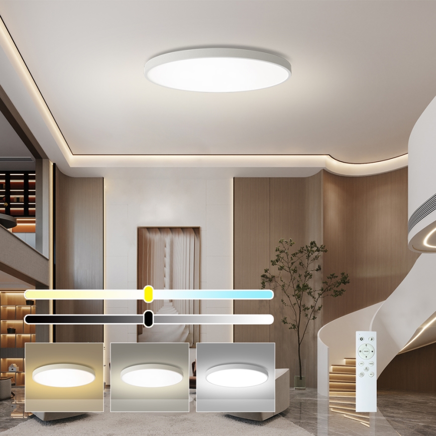 Brilagi – POOL SMART LED himmennettävä kattovalaisin, 180 W, 230 V, 3000–6000 K, halkaisija 120 cm, Wi‑Fi (Tuya), valkoinen + kaukosäädin