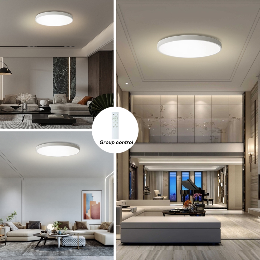 Brilagi – POOL SMART LED himmennettävä kattovalaisin, 180 W, 230 V, 3000–6000 K, halkaisija 120 cm, Wi‑Fi (Tuya), valkoinen + kaukosäädin