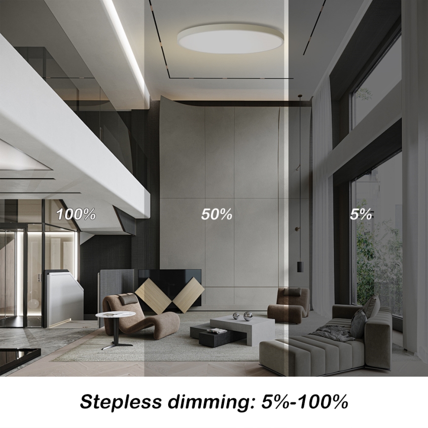Brilagi - LED-himmennettävä kattovalaisin POOL SMART LED/180W/230V 3000-6000K halkaisija 120 cm Wi-Fi Tuya valkoinen + kaukosäädin