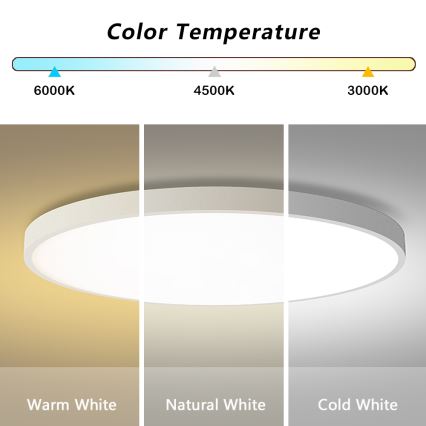 Brilagi - LED-himmennettävä kattovalaisin POOL SMART LED/180W/230V 3000-6000K halkaisija 120 cm Wi-Fi Tuya valkoinen + kaukosäädin