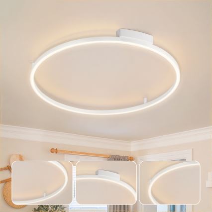 Brilagi - himmennettävä LED-kattovalaisin PORTOFINO LED/60W/230V 3000–6000K Ø 80 cm, valkoinen + kaukosäädin