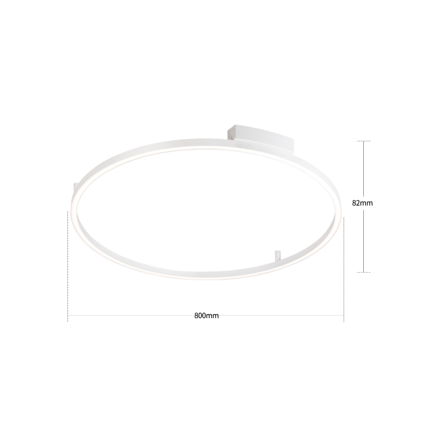 Brilagi - himmennettävä LED-kattovalaisin PORTOFINO LED/60W/230V 3000–6000K Ø 80 cm, valkoinen + kaukosäädin