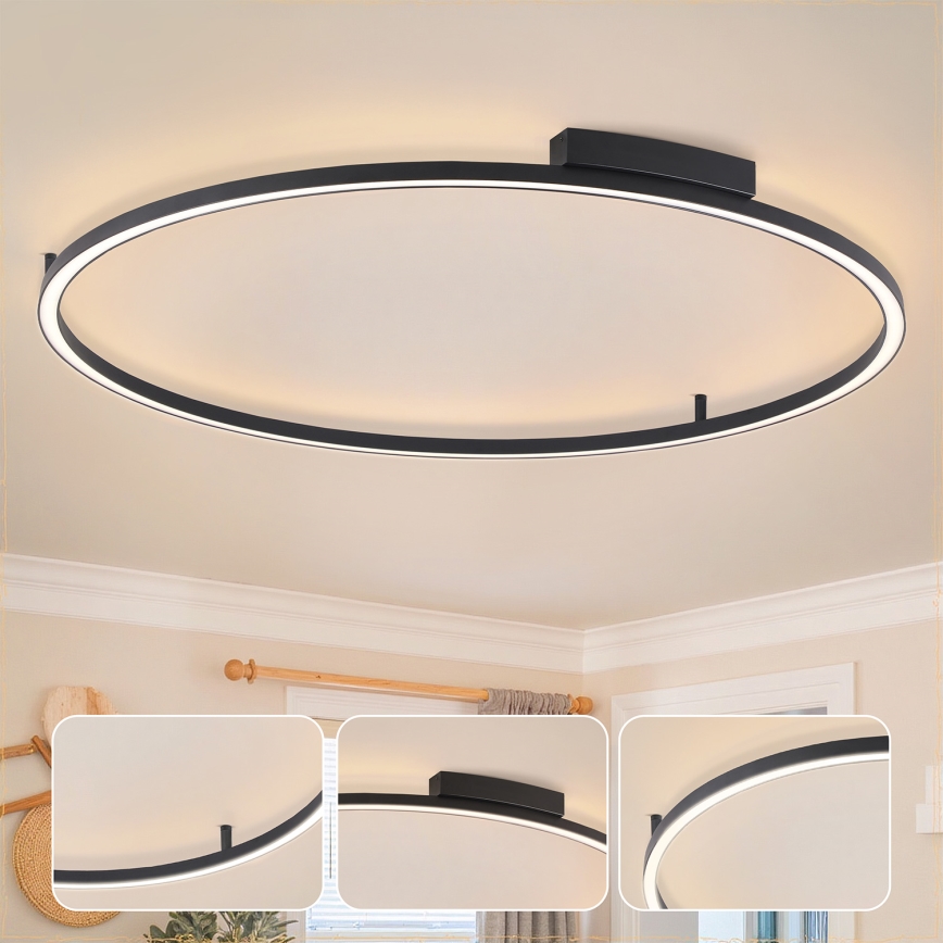 Brilagi - Himennettävä LED-kattovalaisin PORTOFINO LED/85W/230V 3000-6000K halkaisija 120 cm musta + kaukosäädin