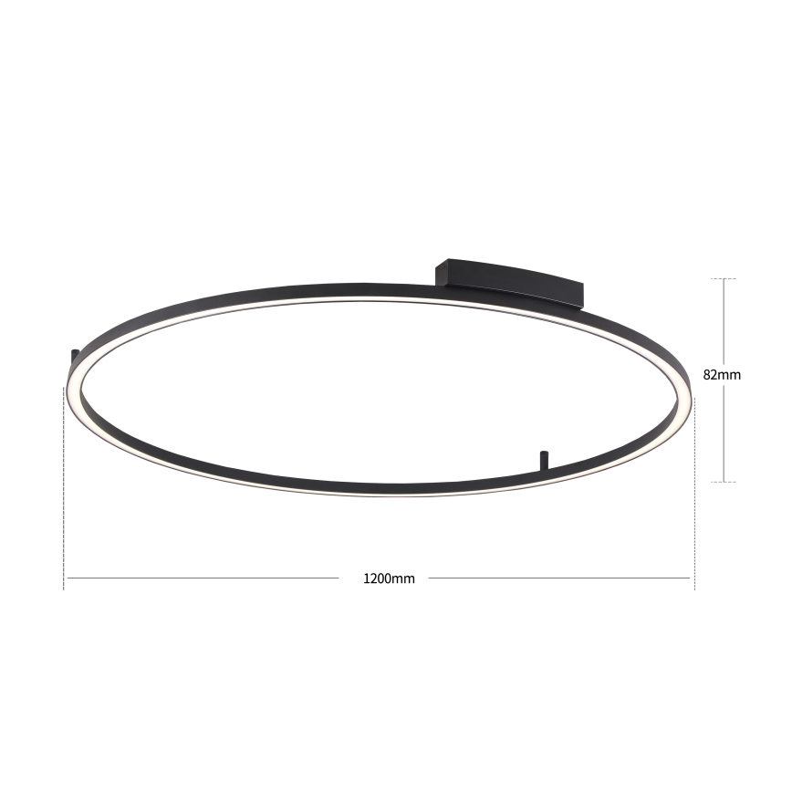Brilagi - Himennettävä LED-kattovalaisin PORTOFINO LED/85W/230V 3000-6000K halkaisija 120 cm musta + kaukosäädin