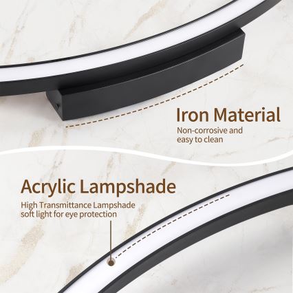 Brilagi - himmennettävä LED-kattovalaisin PORTOFINO LED/85W/230V 3000–6000K Ø 120 cm musta + kaukosäädin