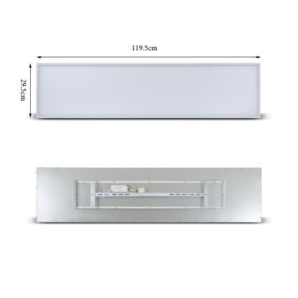 Brilagi - LED Himennettävä kattovalaisin SLIMFRAME LED/58W/230V 120x30 cm 3000-6000K valkoinen + kaukosäädin