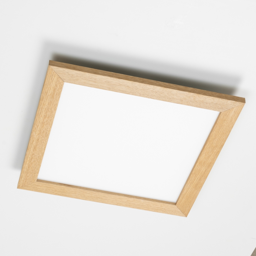 Brilagi - himmennettävä LED-kattovalaisin SLIMFRAME WOOD LED/36W/230V 49,5x49,5 cm 3000-6000K ruskea + kaukosäädin