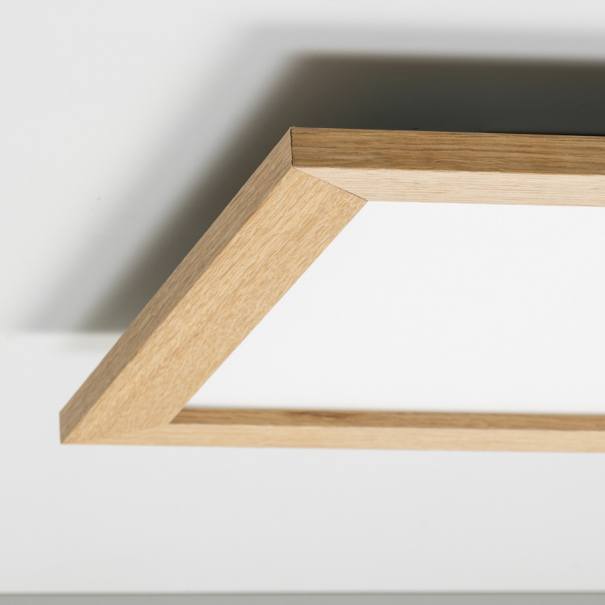 Brilagi - himmennettävä LED-kattovalaisin SLIMFRAME WOOD LED/36W/230V 49,5x49,5 cm 3000-6000K ruskea + kaukosäädin