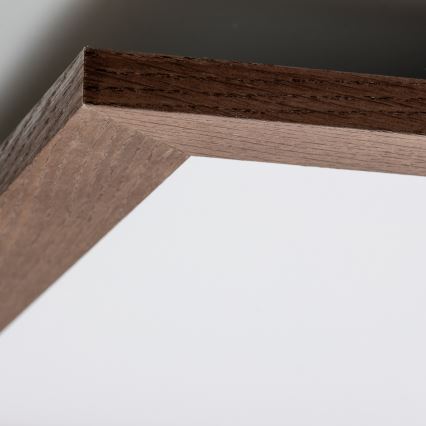 Brilagi - himmennettävä LED-kattovalaisin SLIMFRAME WOOD LED/58W/230V 64x64 cm 3000-6000K tummanruskea + kauko-ohjain