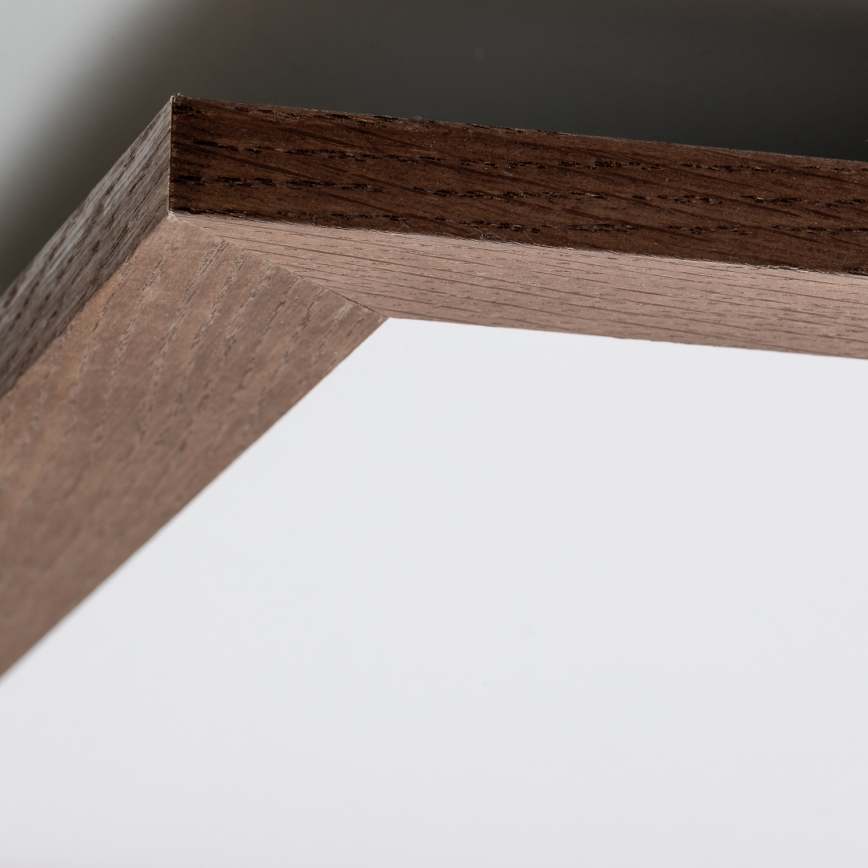 Brilagi - himmennettävä LED-kattovalaisin SLIMFRAME WOOD LED/58W/230V 64x64 cm 3000-6000K tummanruskea + kauko-ohjain