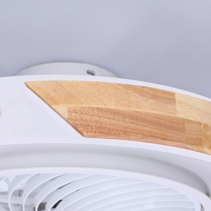 Brilagi - LED himmennettävä kattovalaisin tuulettimella LED/30W/230V 3000-6500K valkoinen/tammi + kaukosäädin