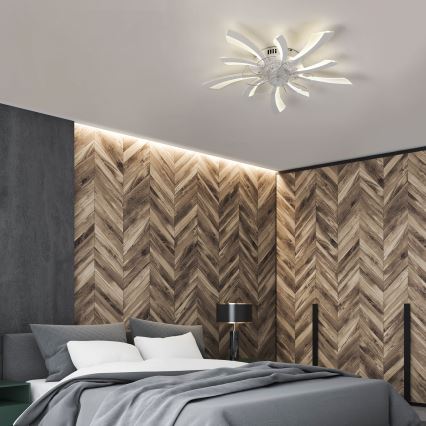 Brilagi - LED himmennettävä kattovalaisin tuulettimella LED/50W/230V 3000-6500K valkoinen + kaukosäädin