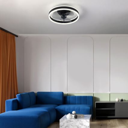 Brilagi - LED himmennettävä kattovalaisin tuulettimella LED/30W/230V 3000-6500K musta + kaukosäädin