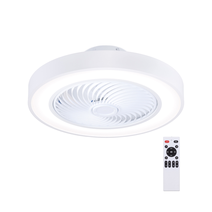 Brilagi - LED-himennettävä kattovalaisin tuulettimella LED/30W/230V 3000-6500K halkaisija 50 cm valkoinen + kaukosäädin