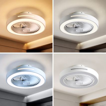 Brilagi - himmennettävä LED-kattovalaisin tuulettimella LED/38W/230V 3000-6500K halkaisija 46 cm valkoinen + kaukosäädin