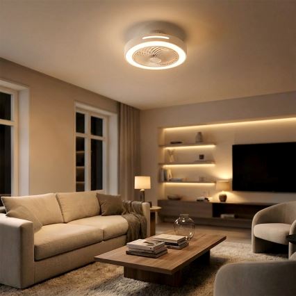 Brilagi - himmennettävä LED-kattovalaisin tuulettimella LED/38W/230V 3000-6500K halkaisija 46 cm valkoinen + kaukosäädin