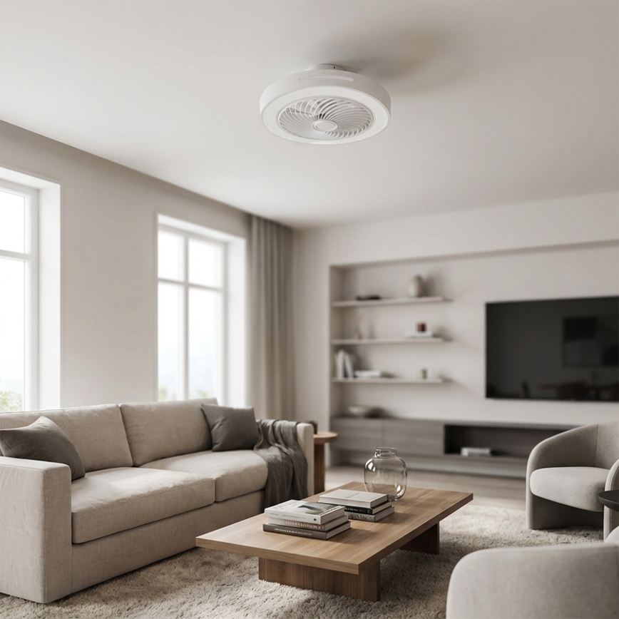 Brilagi - himmennettävä LED-kattovalaisin tuulettimella LED/38W/230V 3000-6500K halkaisija 46 cm valkoinen + kaukosäädin
