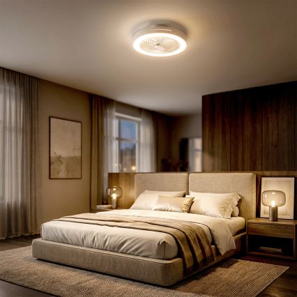 Brilagi - himmennettävä LED-kattovalaisin tuulettimella LED/38W/230V 3000-6500K halkaisija 46 cm valkoinen + kaukosäädin
