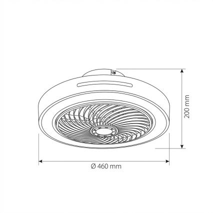 Brilagi - himmennettävä LED-kattovalaisin tuulettimella LED/38W/230V 3000-6500K halkaisija 46 cm valkoinen + kaukosäädin