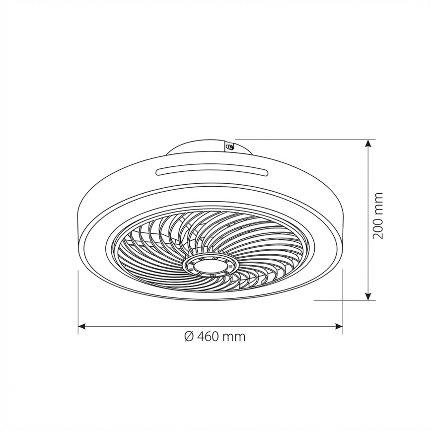Brilagi - himmennettävä LED-kattovalaisin tuulettimella LED/38W/230V 3000-6500K halkaisija 46 cm valkoinen + kaukosäädin