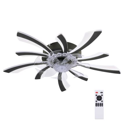 Brilagi - LED himmennettävä kattovalaisin tuulettimella LED/50W/230V 3000-6500K musta + kaukosäädin