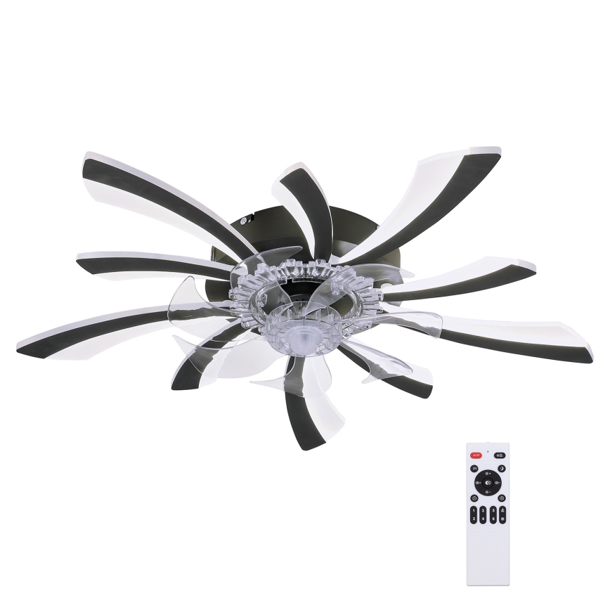 Brilagi - LED himmennettävä kattovalaisin tuulettimella LED/50W/230V 3000-6500K musta + kaukosäädin