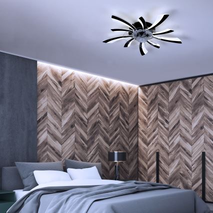 Brilagi - LED himmennettävä kattovalaisin tuulettimella LED/50W/230V 3000-6500K musta + kaukosäädin