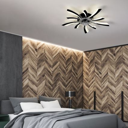 Brilagi - LED himmennettävä kattovalaisin tuulettimella LED/50W/230V 3000-6500K musta + kaukosäädin