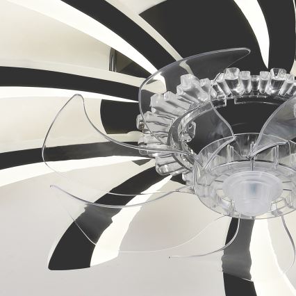 Brilagi - LED himmennettävä kattovalaisin tuulettimella LED/50W/230V 3000-6500K musta + kaukosäädin