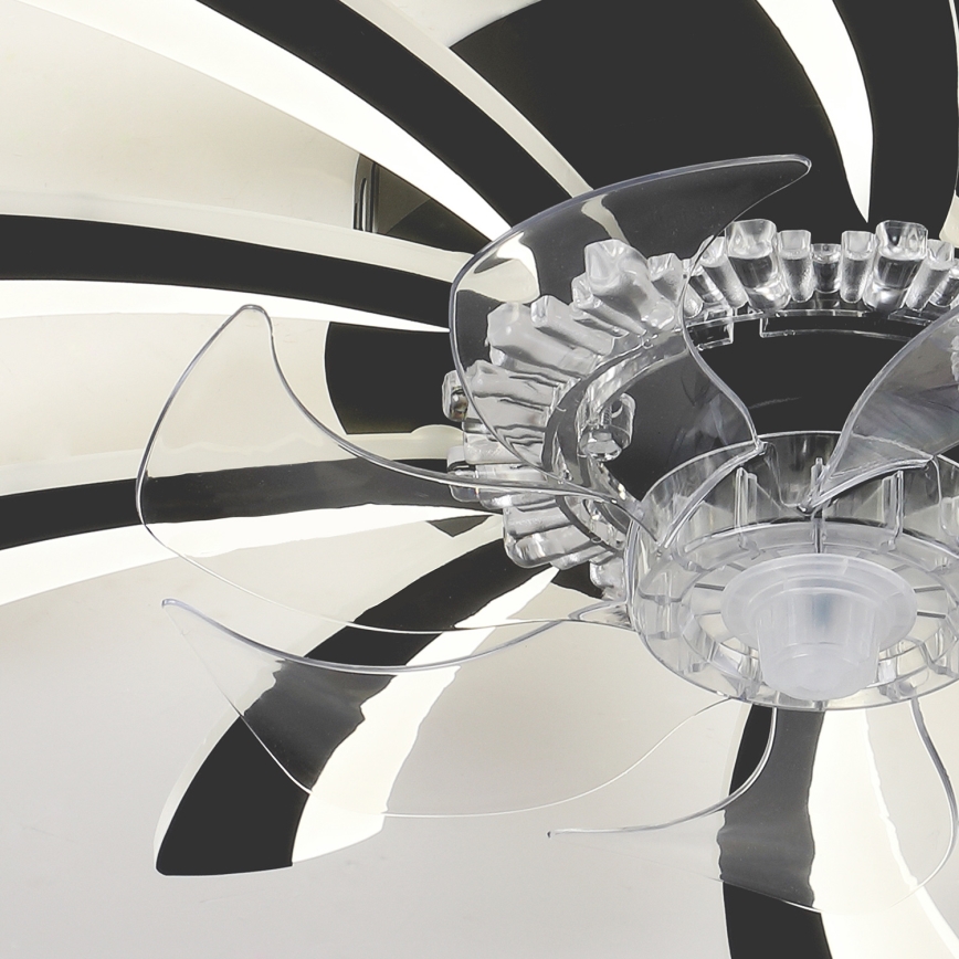 Brilagi - LED himmennettävä kattovalaisin tuulettimella LED/50W/230V 3000-6500K musta + kaukosäädin