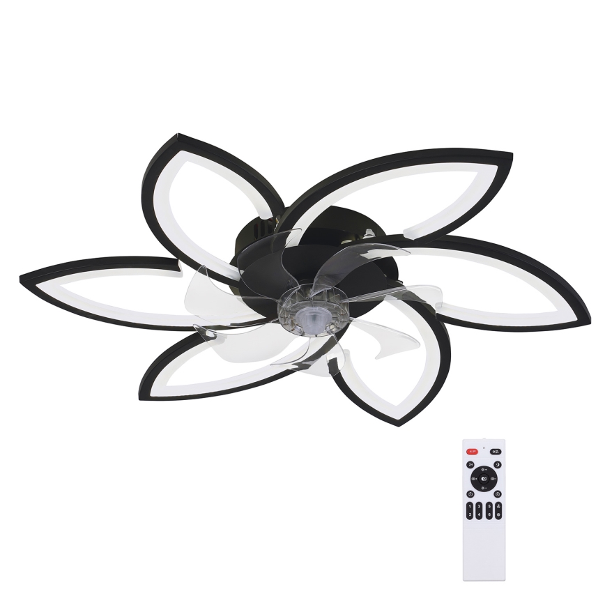Brilagi - LED himmennettävä kattovalaisin tuulettimella LED/50W/230V 3000-6500K musta + kaukosäädin