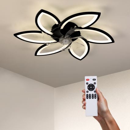 Brilagi - LED himmennettävä kattovalaisin tuulettimella LED/50W/230V 3000-6500K musta + kaukosäädin