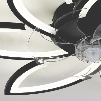 Brilagi - LED himmennettävä kattovalaisin tuulettimella LED/50W/230V 3000-6500K musta + kaukosäädin