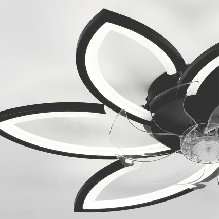 Brilagi - LED himmennettävä kattovalaisin tuulettimella LED/50W/230V 3000-6500K musta + kaukosäädin